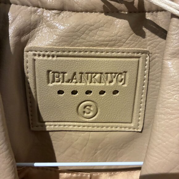NWT Blank NYC Faux Leather Moto Jacket - Tan - Women's S - Picture 5 of 10